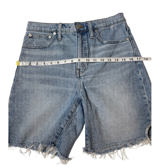 Madewell Denim Shorts with Floral and Heart Coquette Embroidery size 27 - Picture 8 of 12